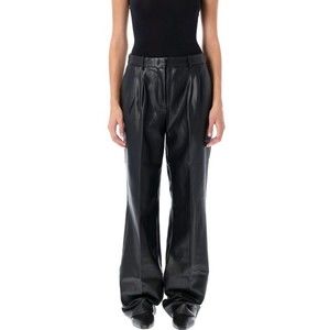 The Garment Recycled Leather Trousers With Pleats - NWT